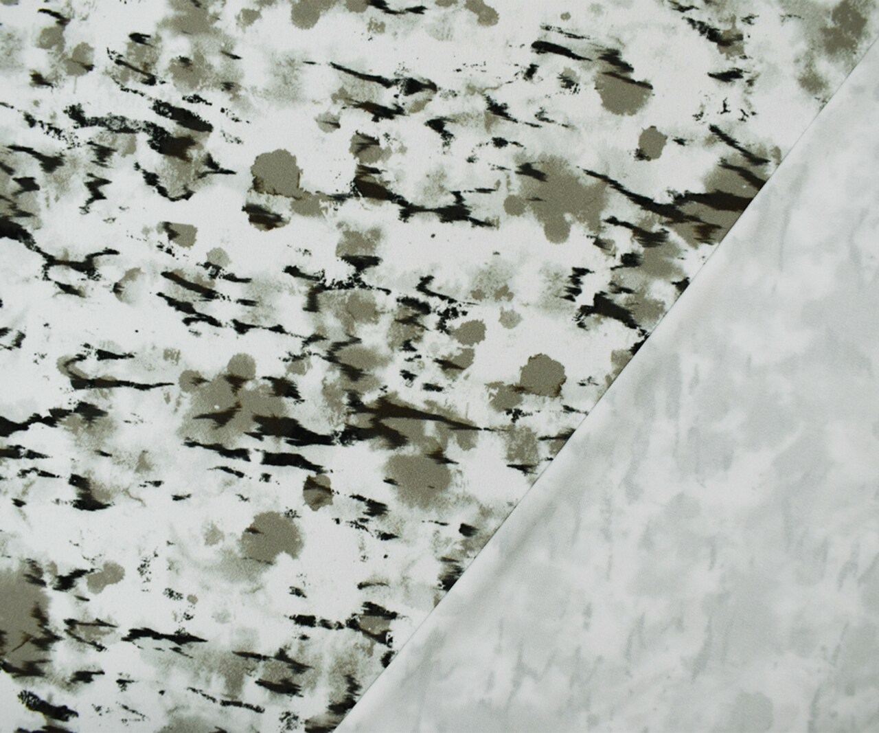 White-Multi Abstract Printed Stretch ITY Jersey Knit Fabric By the Yard